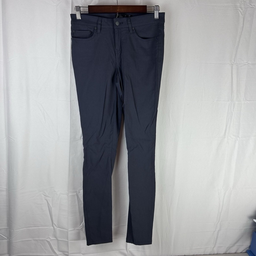 PRANA Womens 4 Gray Briann Pant Skinny Fit UPF Water Repellant #W4317RG08‎